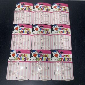 Sweet Things Barrettes NOS Vintage Hair Clip Taiwan 1990s Jean Wire Lot 9 Cards‎